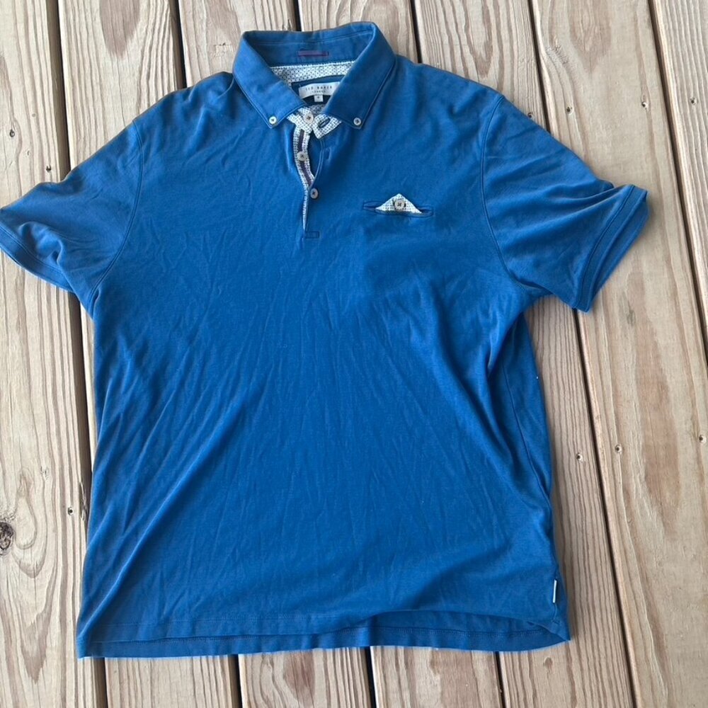 ** Ted Baker Light Blue Polo Shirt size 6/XL